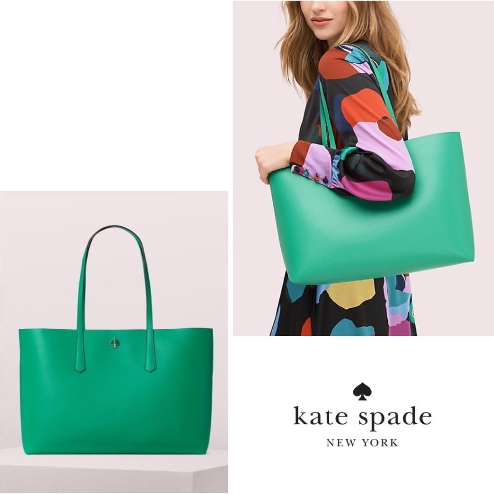 💚 NEW Kate Spade Large Molly Tote in Meadow Green